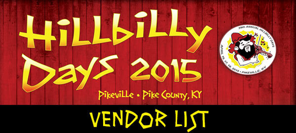 Hillbilly Days Vendor List