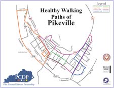 Healthy Walking Paths of Pikeville, KY Map