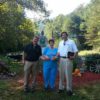 (L-R) McCoy descendants Gary McCoy and Mrs. Hall with William Keith Hatfield