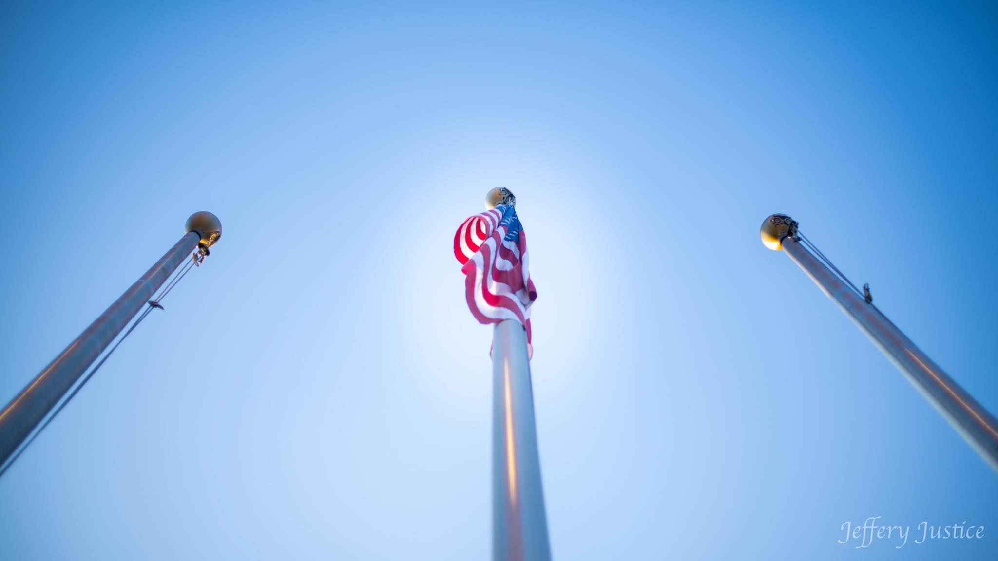 American flag honoring veterans at the Hall of Honor