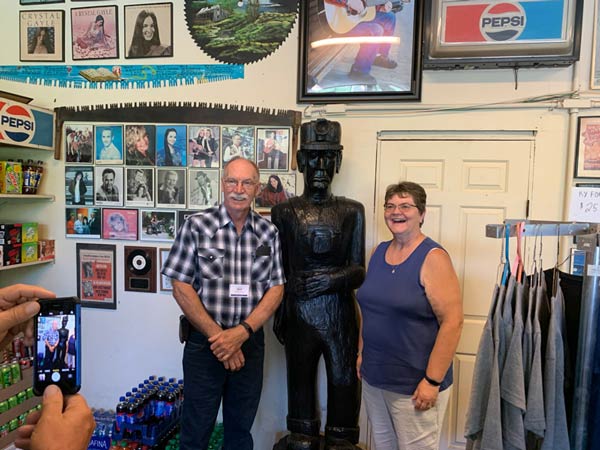 Group at Webb’s Store coal statue